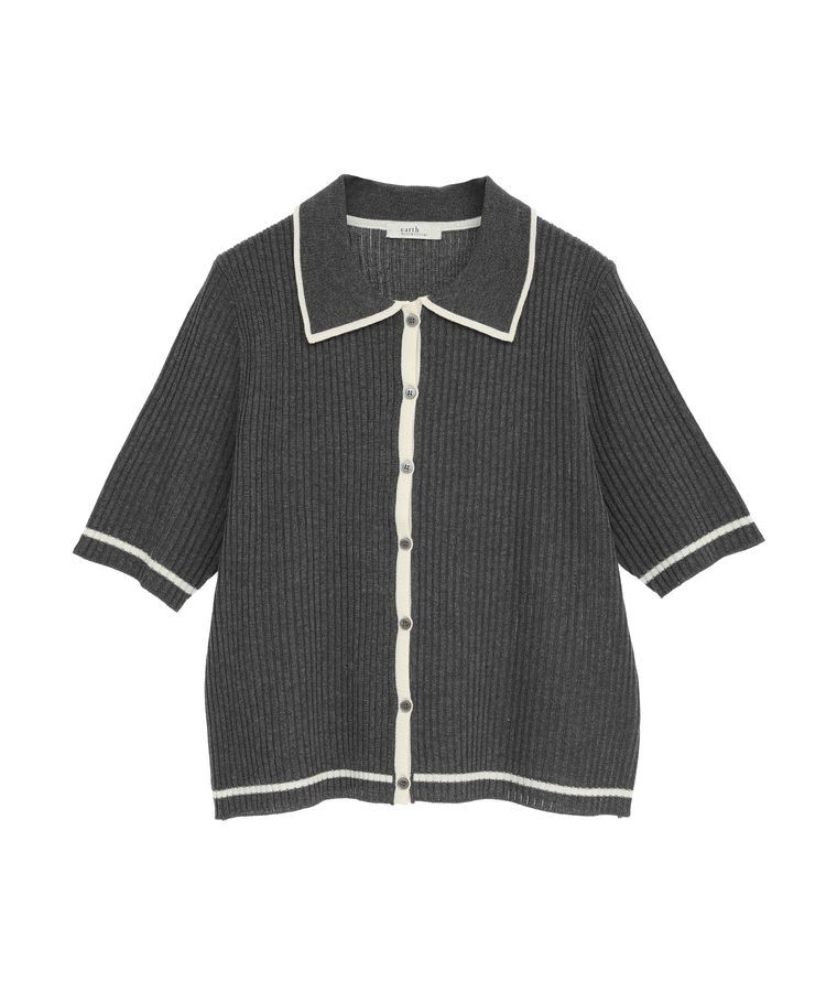 earth music&ecology「リブニットカーディガン」|カーディガン|
