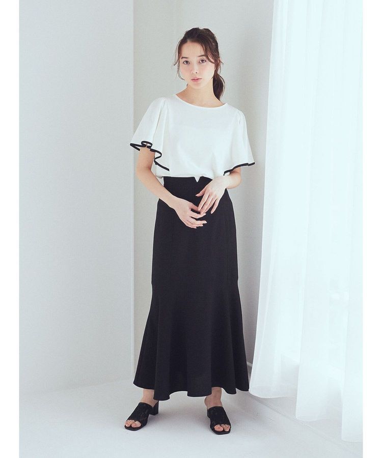 earth music&ecology「パイピングフレアスリーブカットソー」|Tシャツ・カットソー|