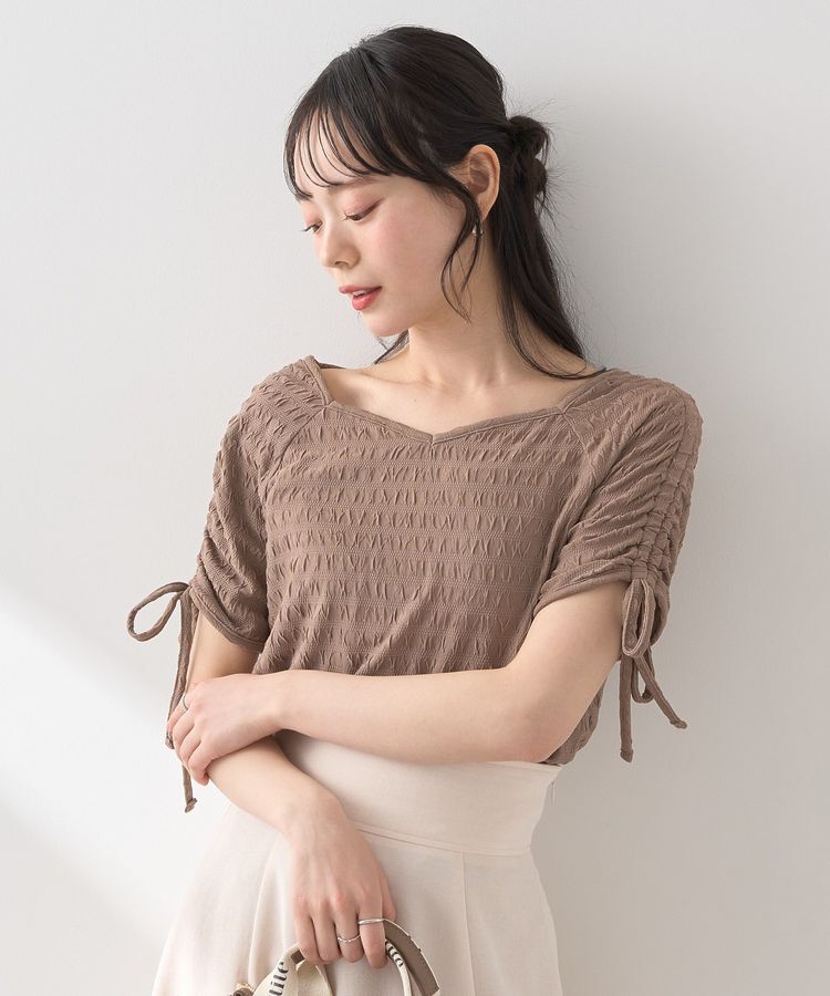 earth music&ecology「ハートネックドロストスリーブプルオーバー」|Tシャツ・カットソー|