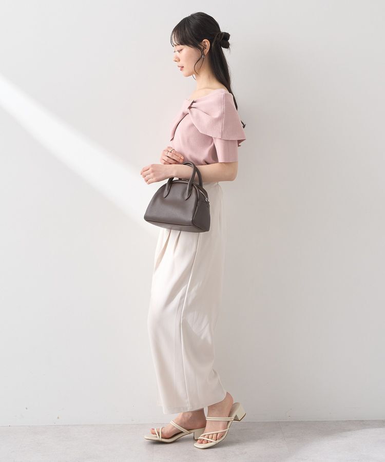 earth music&ecology「リボン半袖ニットプルオーバー」|ニット・セーター|