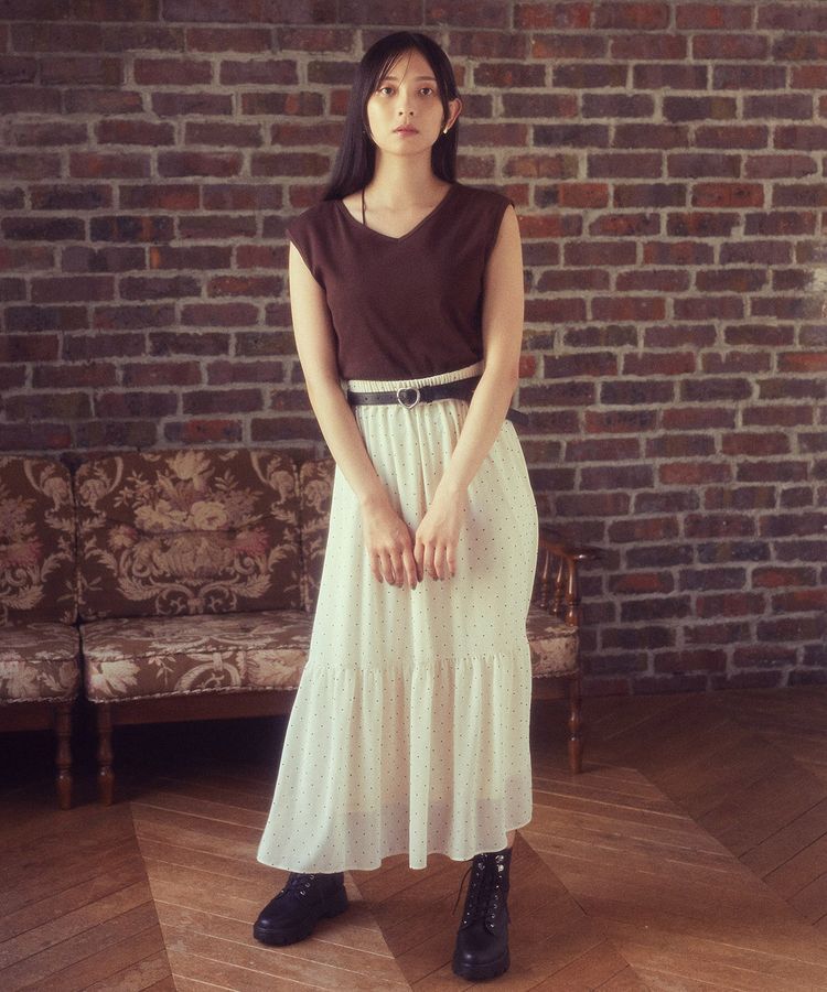 earth music&ecology「前後2wayステッチリブタンクトップ」|キャミソール|