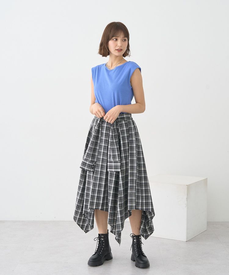 earth music&ecology「前後2wayステッチリブタンクトップ」|キャミソール|