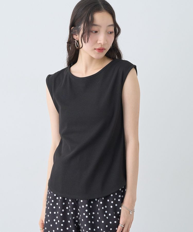 earth music&ecology「前後2wayステッチリブタンクトップ」|キャミソール|Black