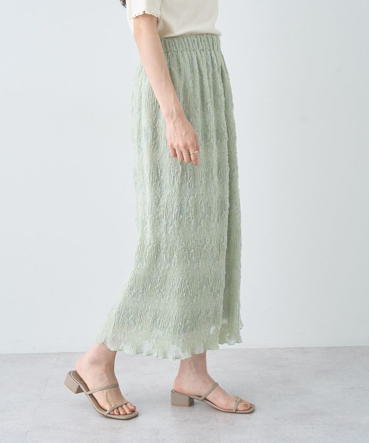 earth music&ecology「マジョリカプリーツナロースカート」|タイト|