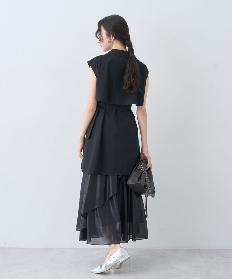 earth music&ecology「シャイニーラッフルスカート」|フレア|