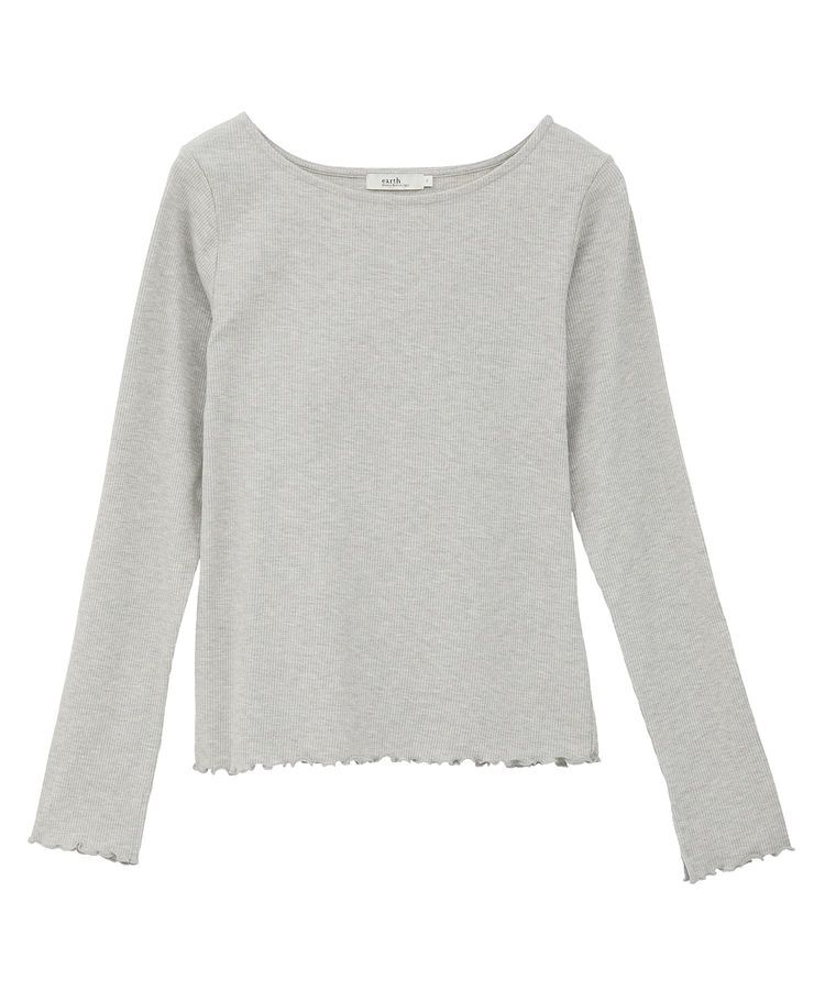 earth music&ecology「ラメテレコボートネックプルオーバー」|Tシャツ・カットソー|