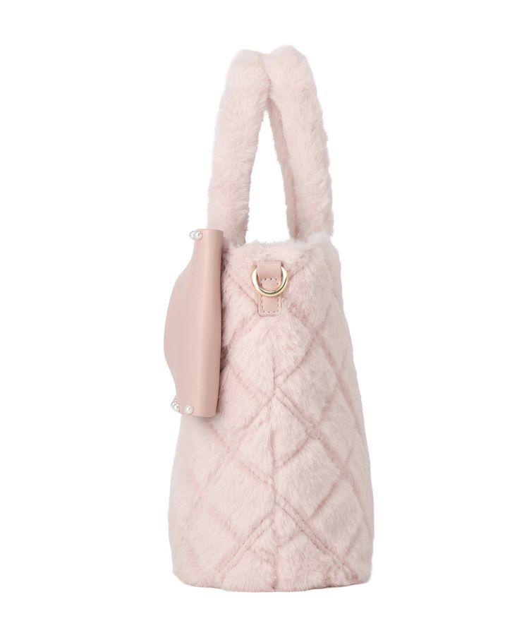 Maison de FLEUR「フェイクファーパールリボントートバッグ」|ハンドバッグ|