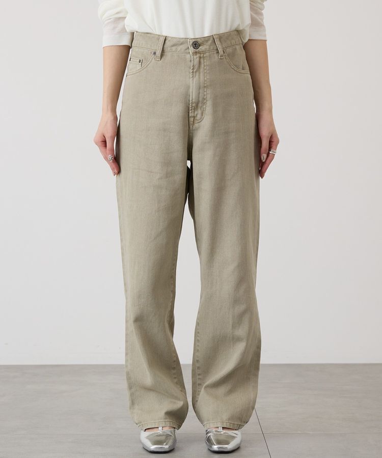 AMERICAN HOLIC「ルーズストレートカラーデニムパンツ」|デニム|Light Khaki
