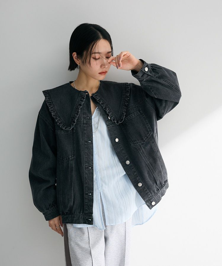 Green Parks「ドロストネックシアーストライプチュニック」|シャツ・ブラウス|