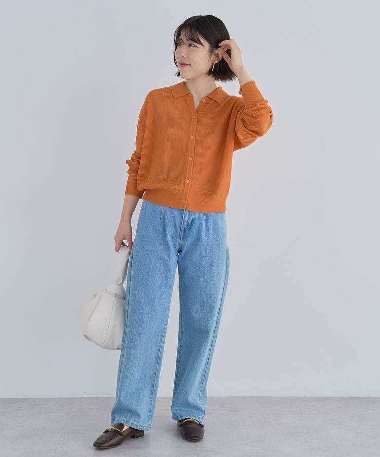 Green Parks「衿つきメッシュニットプルオーバー」|ニット・セーター|