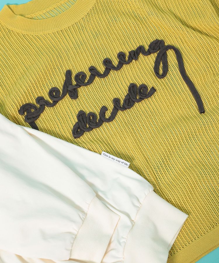 armonia「テープロゴ透かしニットプルオーバー」|Tシャツ・カットソー|