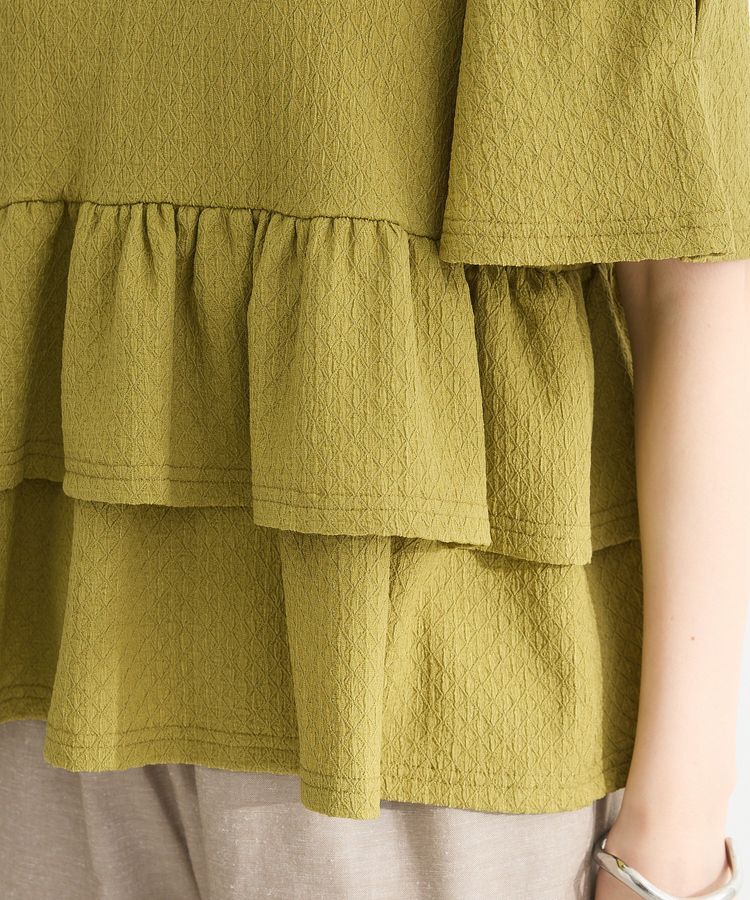 Green Parks「・PetitFleur 2wayダイヤ柄プルオーバー」|Tシャツ・カットソー|