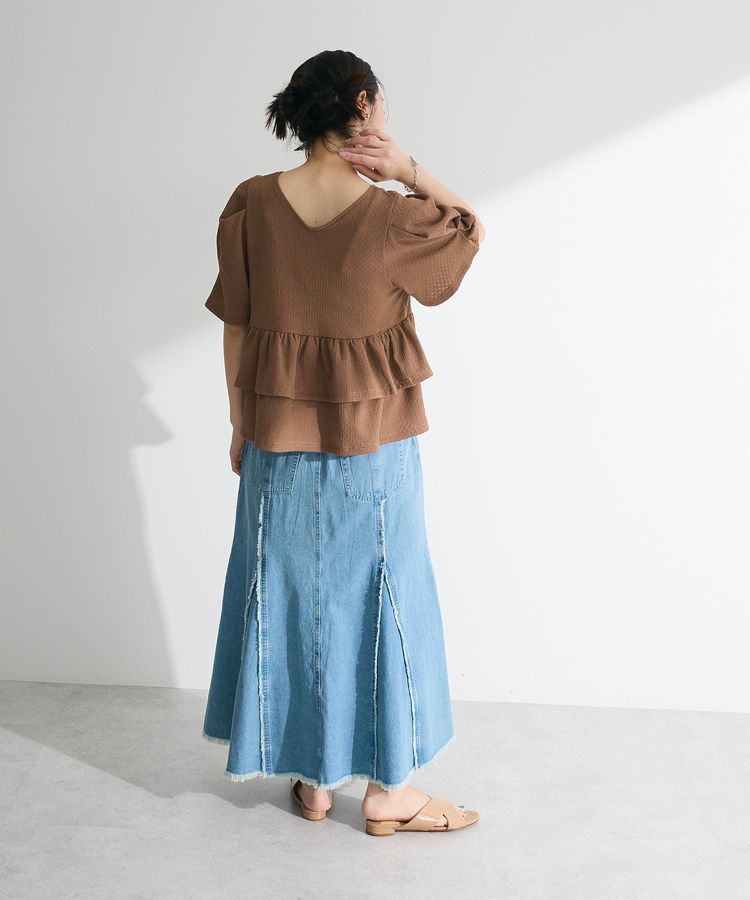 Green Parks「・PetitFleur 2wayダイヤ柄プルオーバー」|Tシャツ・カットソー|