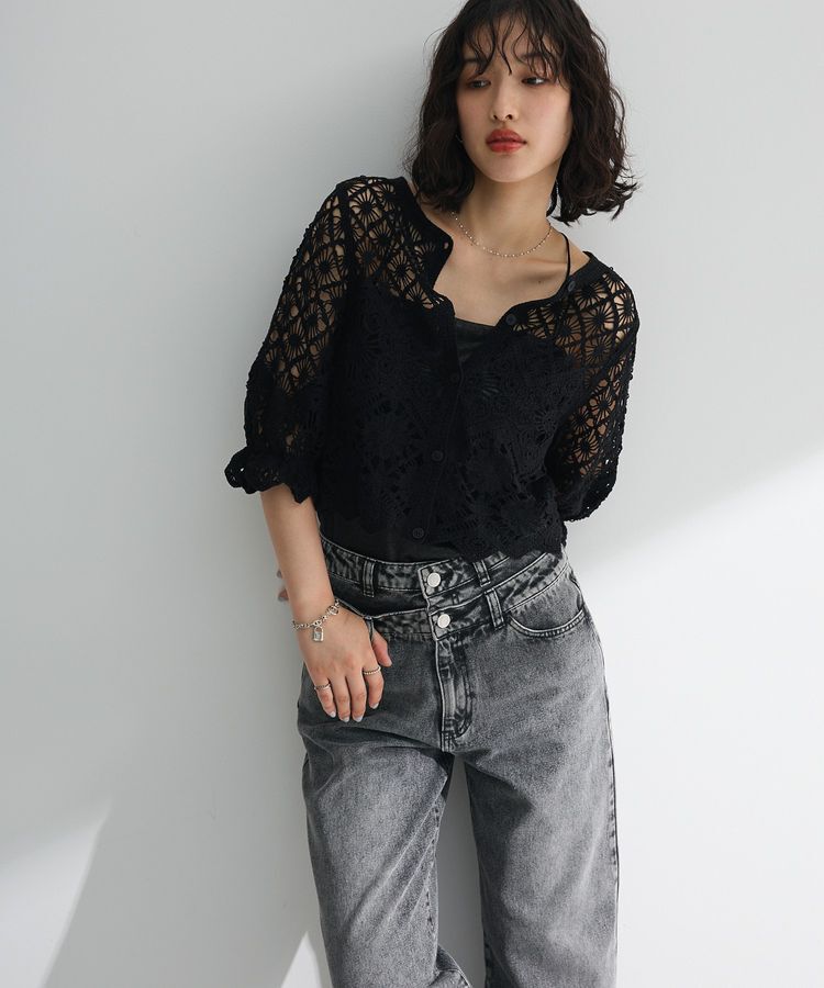 Green Parks「・SUGAR SPOON 2wayクロシェカーディガン」|カーディガン|