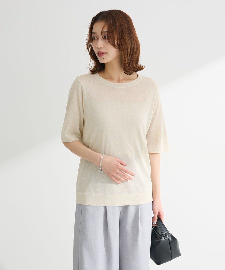 Green Parks「・Petit Fleur ラメシアーニット」|Tシャツ・カットソー|Beige