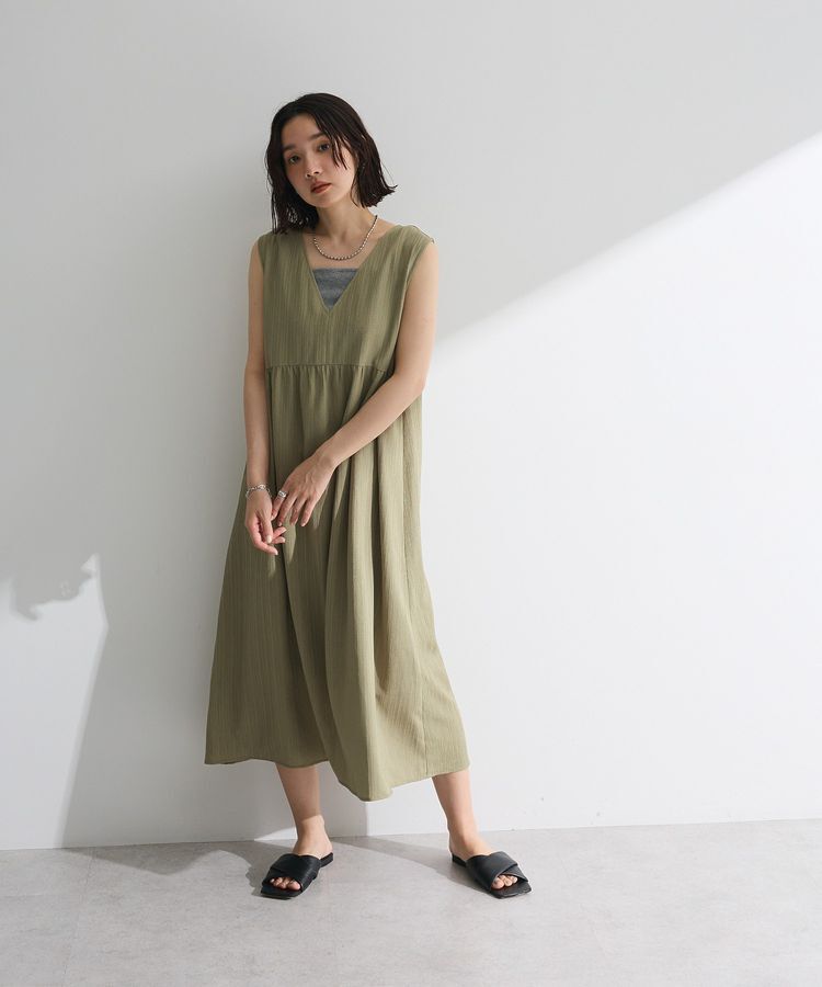 Green Parks「5WAYノースリーブワンピース」|ジャンパースカート|Khaki