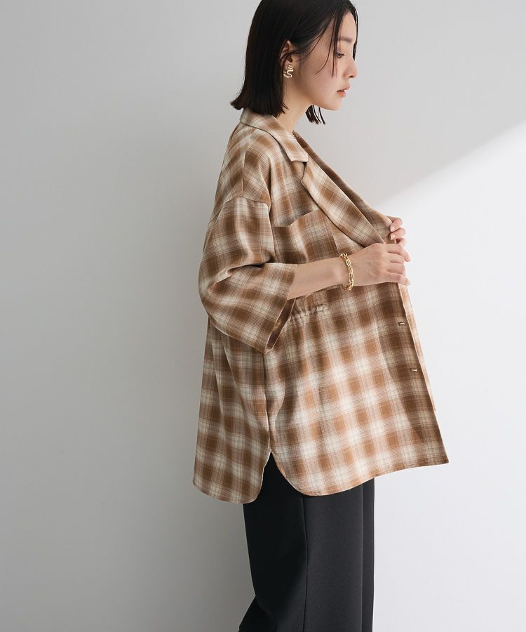 armonia「チェック5分袖ジャケット」|テーラードジャケット|