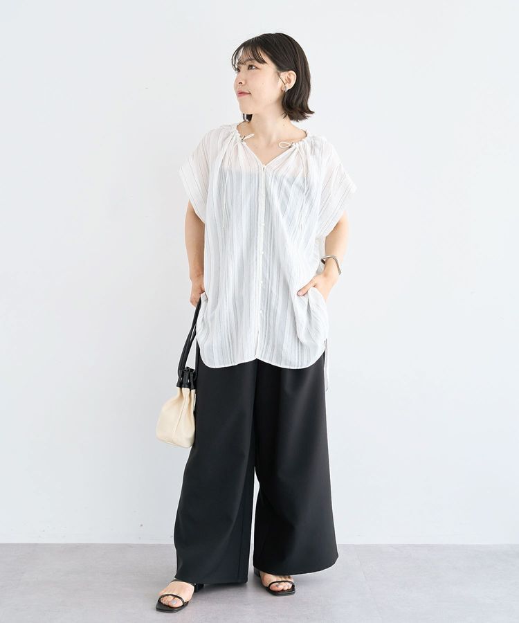 Green Parks「ドロストネックフレンチスリーブブラウス」|シャツ・ブラウス|