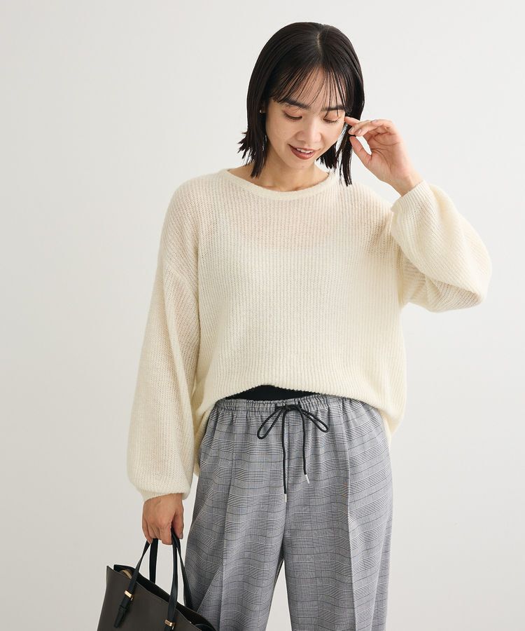 Green Parks「シアーゆったりニットプルオーバー」|ニット・セーター|Off White