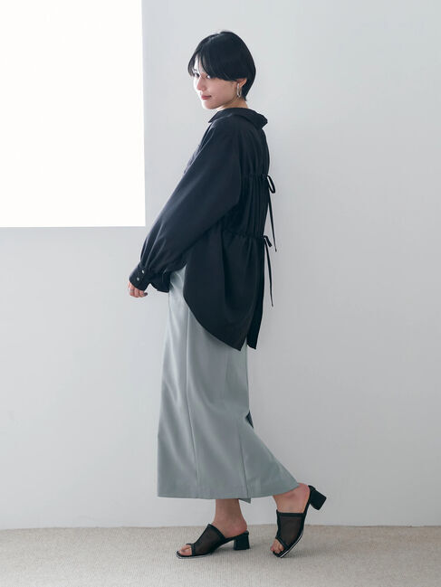 YECCA VECCA「シャーリングロングナロースカート」|スカート|