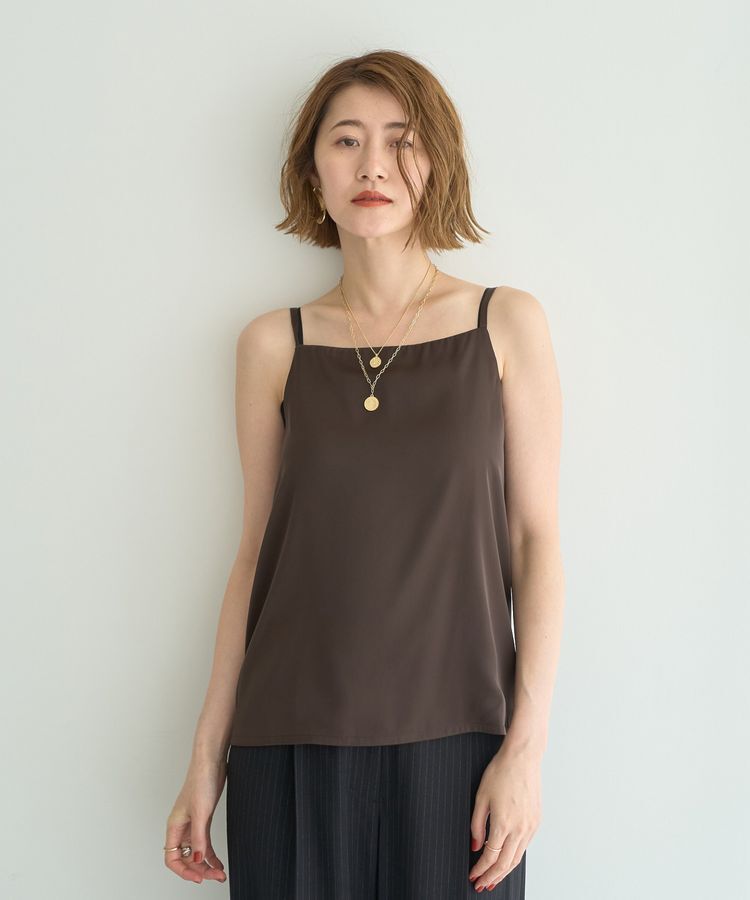 YECCA VECCA「ボートネックサテンキャミ」|インナー|
