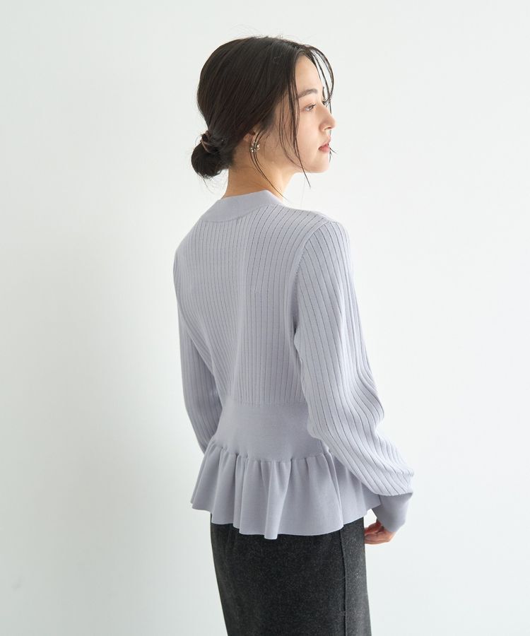 YECCA VECCA「金釦ペプラムニット」|ニット・セーター|