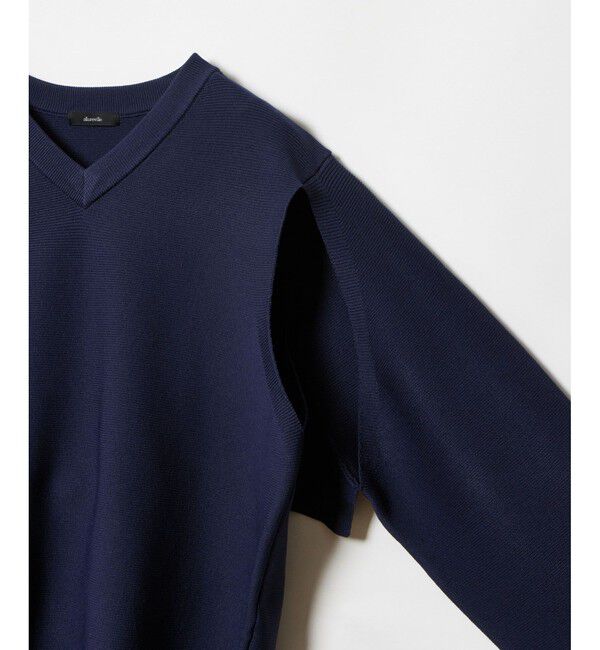 allureville「スラッシュアーム2WAY プルオーバー」|ニット・セーター|