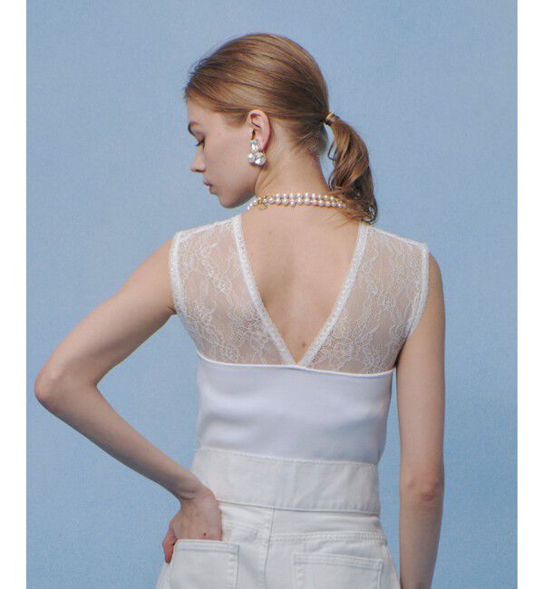 LOULOU WILLOUGHBY「【LOULOU WILLOUGHBY】レーシィビスチェプルオーバー」|ニット・セーター|