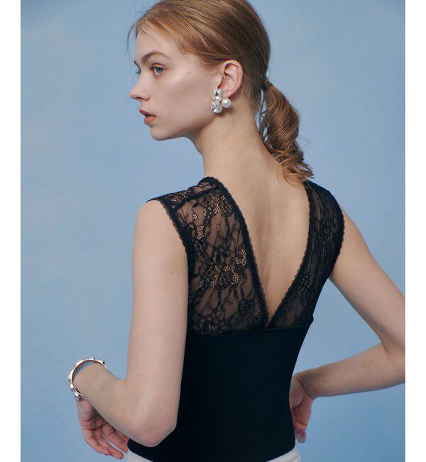 LOULOU WILLOUGHBY「【LOULOU WILLOUGHBY】レーシィビスチェプルオーバー」|ニット・セーター|