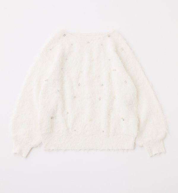  「ビジューシャギーニット」|ニット・セーター|