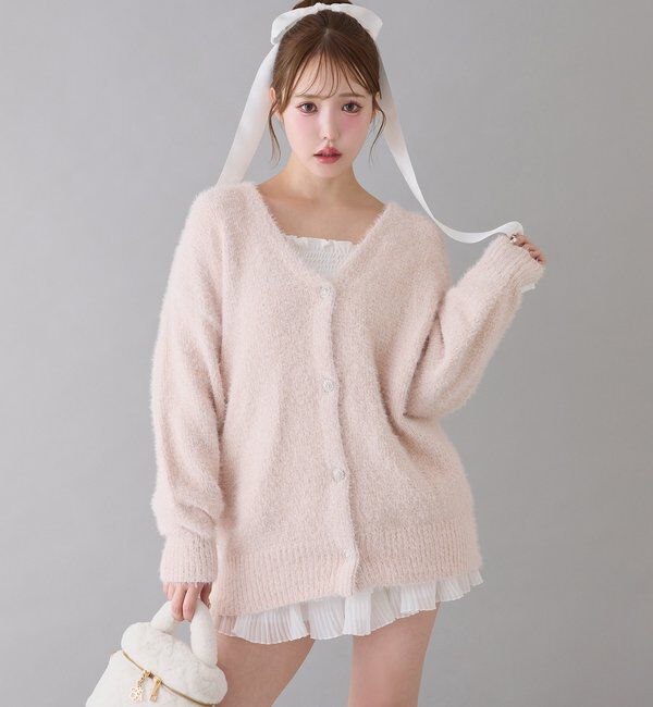  「ベロアモールカーデ」|ニット・セーター|