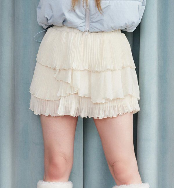  「【HolidayCollection】プリーツティアードミニスカート」|スカート|