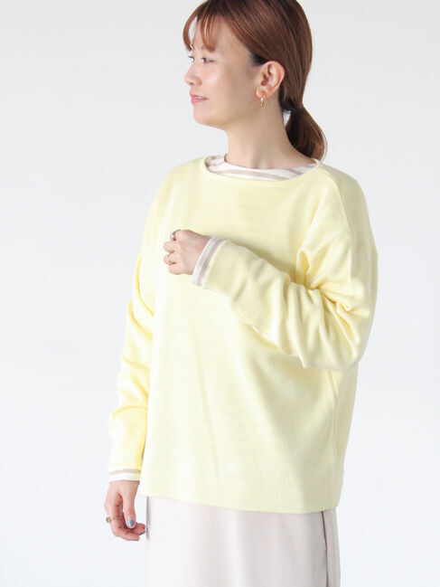 Lugnoncure「ミラノリブボートネックニット」|ニット・セーター|イエロー