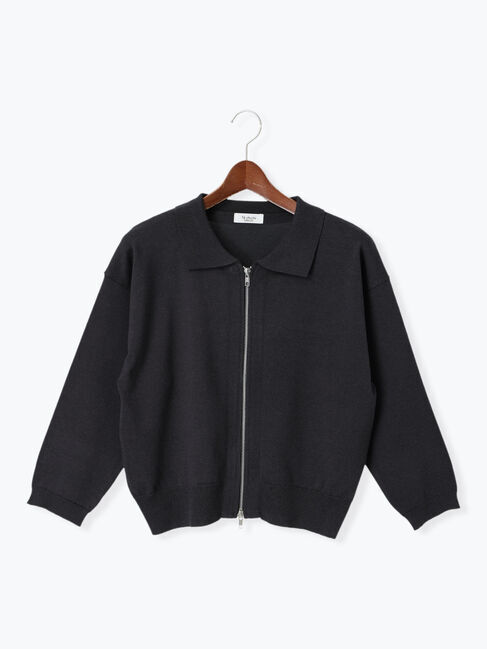 Te chichi TERRASSE「襟付きジップカーディガン」|カーディガン|チャコールグレー