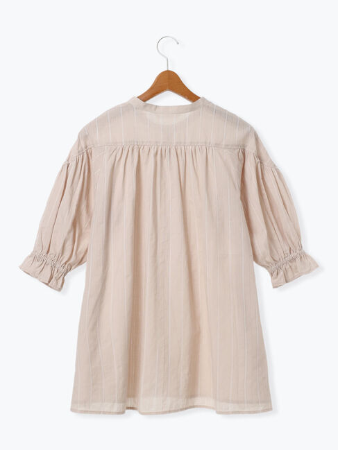 Lugnoncure「カラミストライプギャザーブラウス」|シャツ・ブラウス|