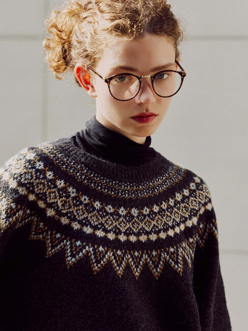 Lugnoncure「配色求心柄ニット」|ニット・セーター|