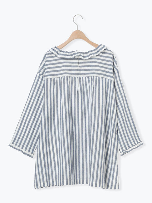 Samansa Mos2「【Cross&times;Linen】フリルカラーブラウス」|シャツ・ブラウス|