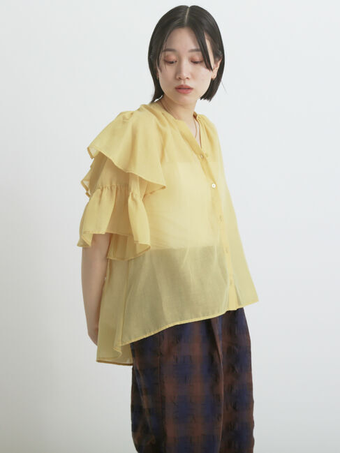 sm2rhythm「ボイルラッフルブラウス」|シャツ・ブラウス|