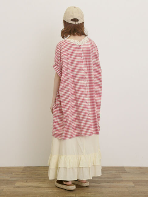 Samansa Mos2「袖口ギャザー前後2WAYチュニック」|シャツ・ブラウス|