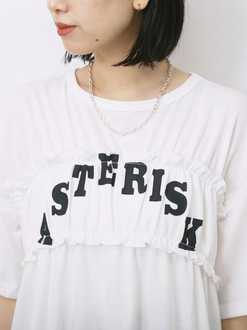 Samansa Mos2 blue「◎【接触冷感】シャーリングドッキングTシャツ」|Tシャツ・カットソー|