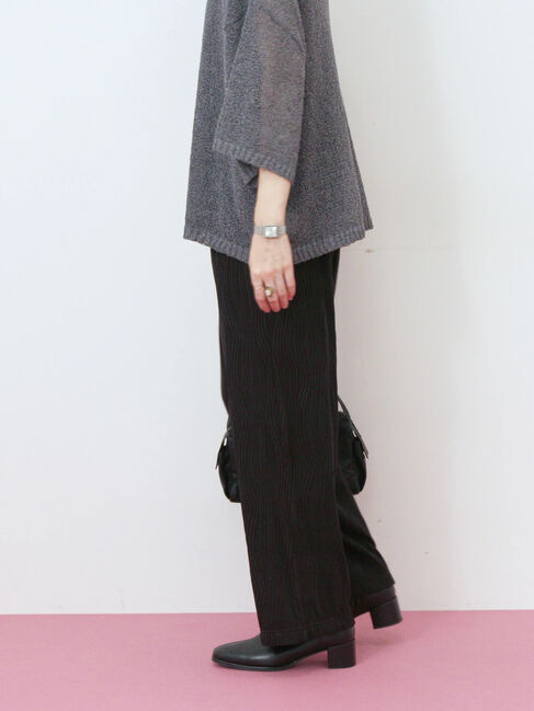 Samansa Mos2 blue「ウェーブカットパンツ」|その他|