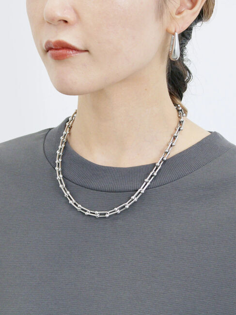 Samansa Mos2 blue「ポンチ袖タックプルオーバー」|Tシャツ・カットソー|