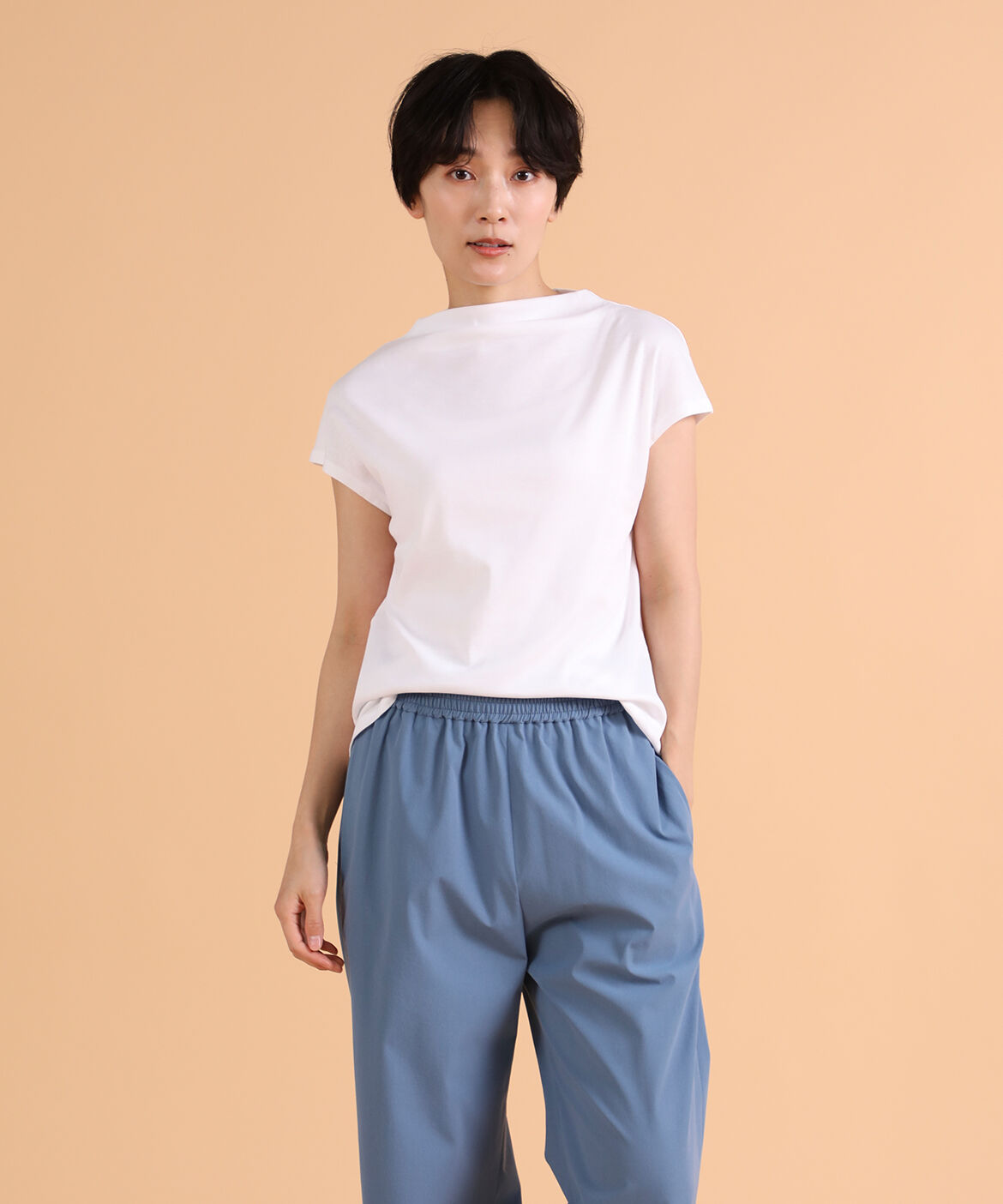 DAY by DAY it&rsquo;s international「ボトルネックカットソー《スビン綿MIXフライス》」|Tシャツ・カットソー|ホワイト