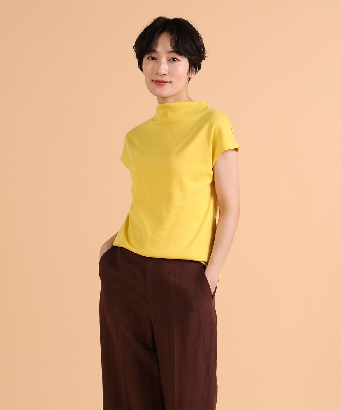 DAY by DAY it&rsquo;s international「ボトルネックカットソー《スビン綿MIXフライス》」|Tシャツ・カットソー|イエロー