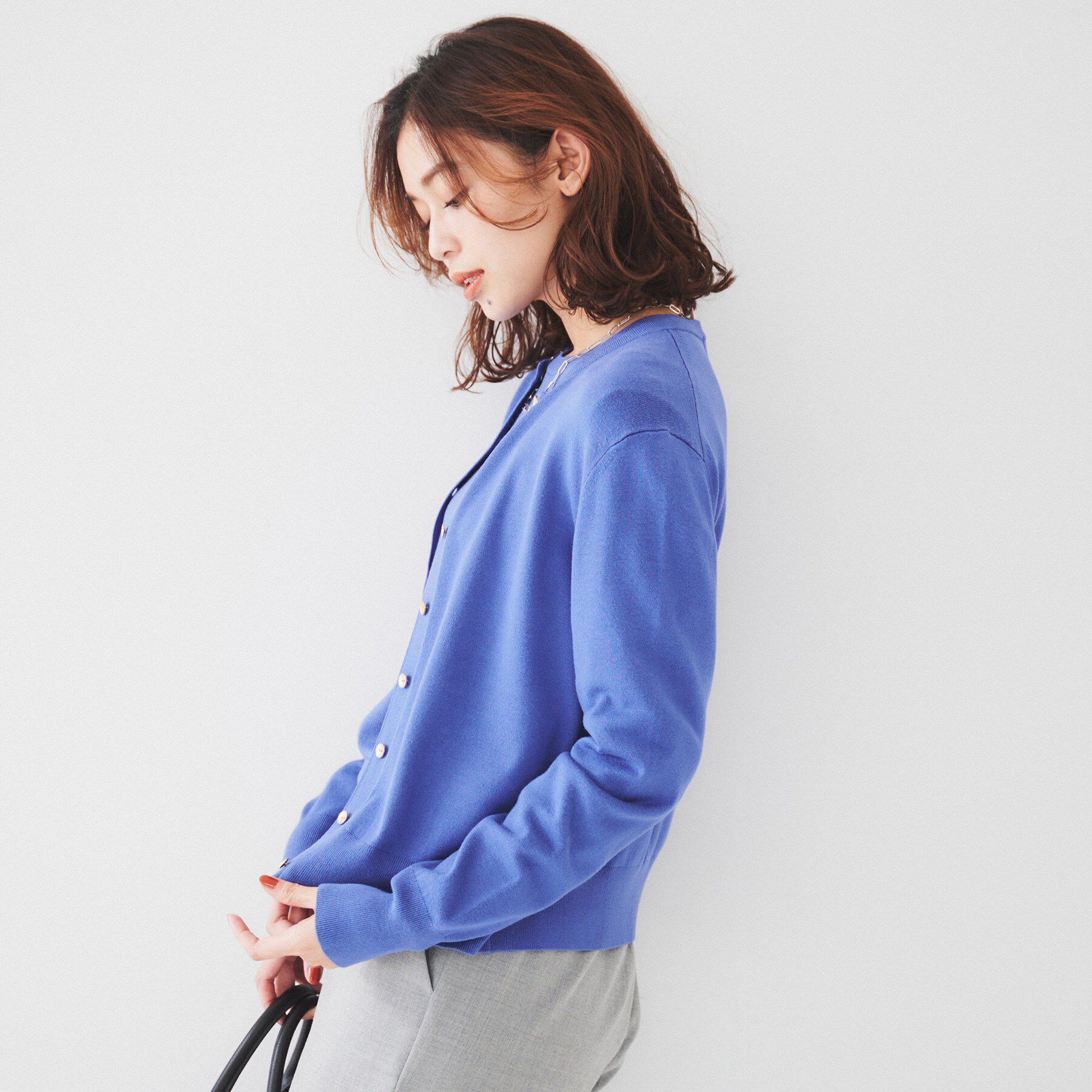 UNTITLED「【アンサンブル可能/6色展開】スパンレーヨン カーディガンニット」|カーディガン|