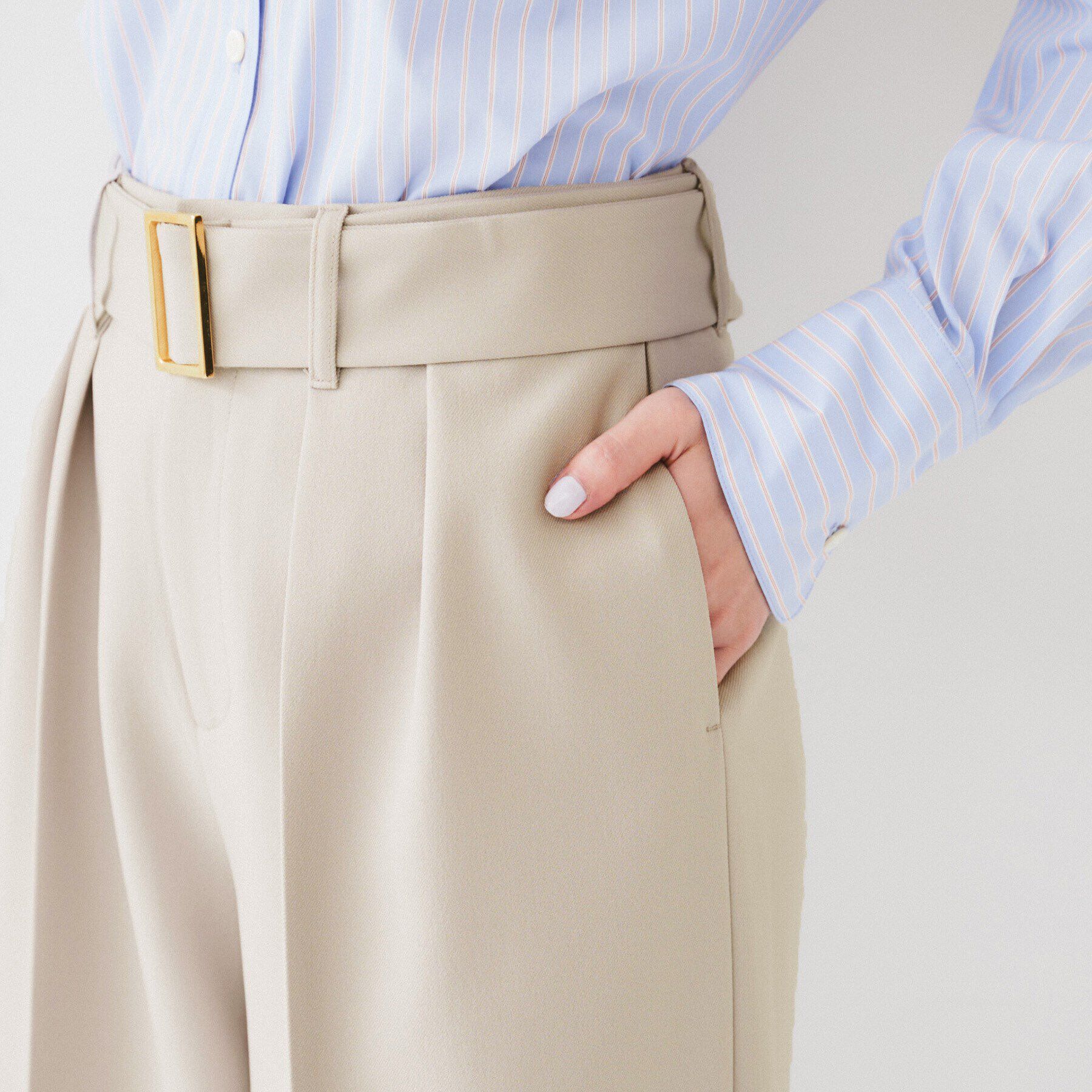 UNTITLED「ベルト付き2タックパンツ」|その他|