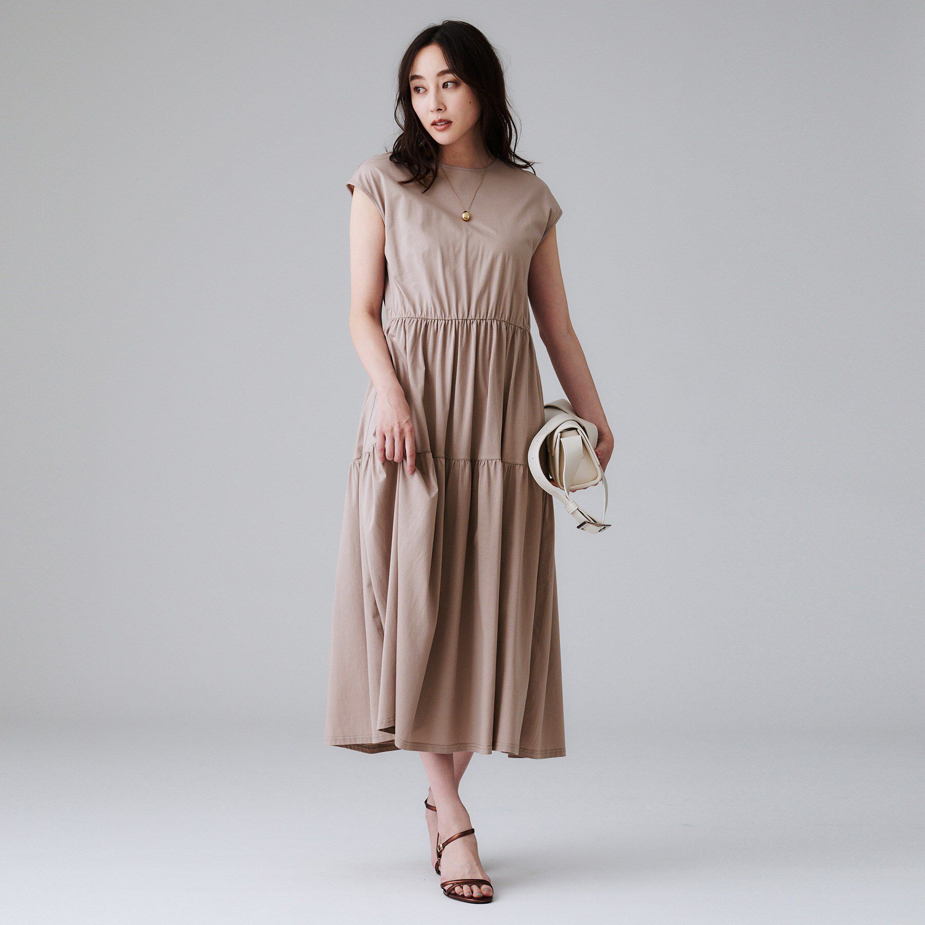 UNTITLED「【ティアード/洗える】コットンロングワンピース」|ワンピース|