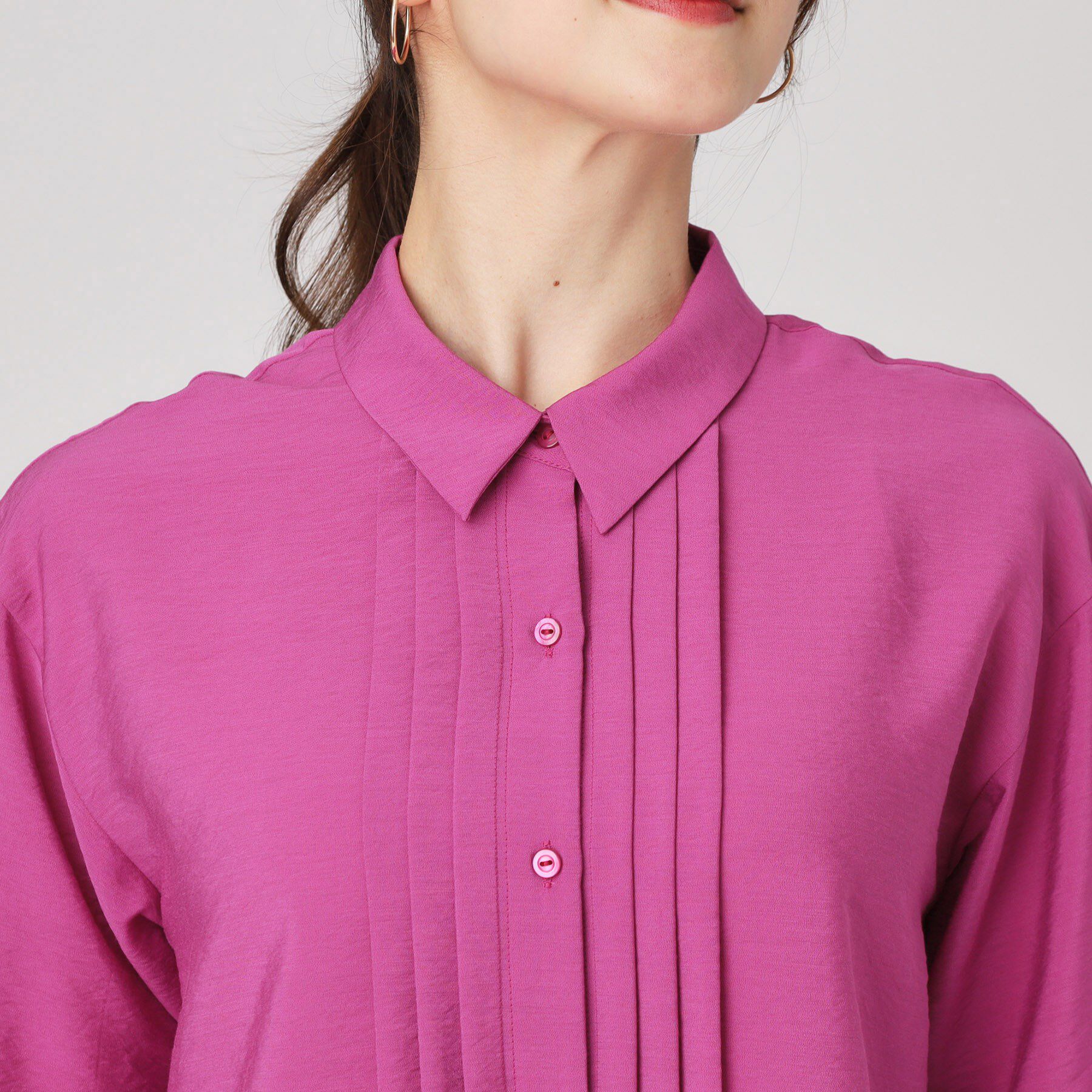 COUP DE CHANCE「【手洗い可】タックデザインブラウス」|シャツ・ブラウス|