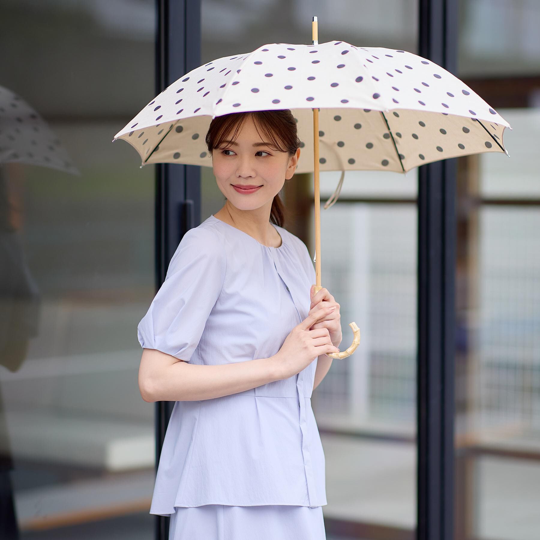 Reflect「【晴雨兼用／紫外線遮蔽率99％以上／雨の日もおしゃれに◎】バンブーハンドル長傘」|傘|