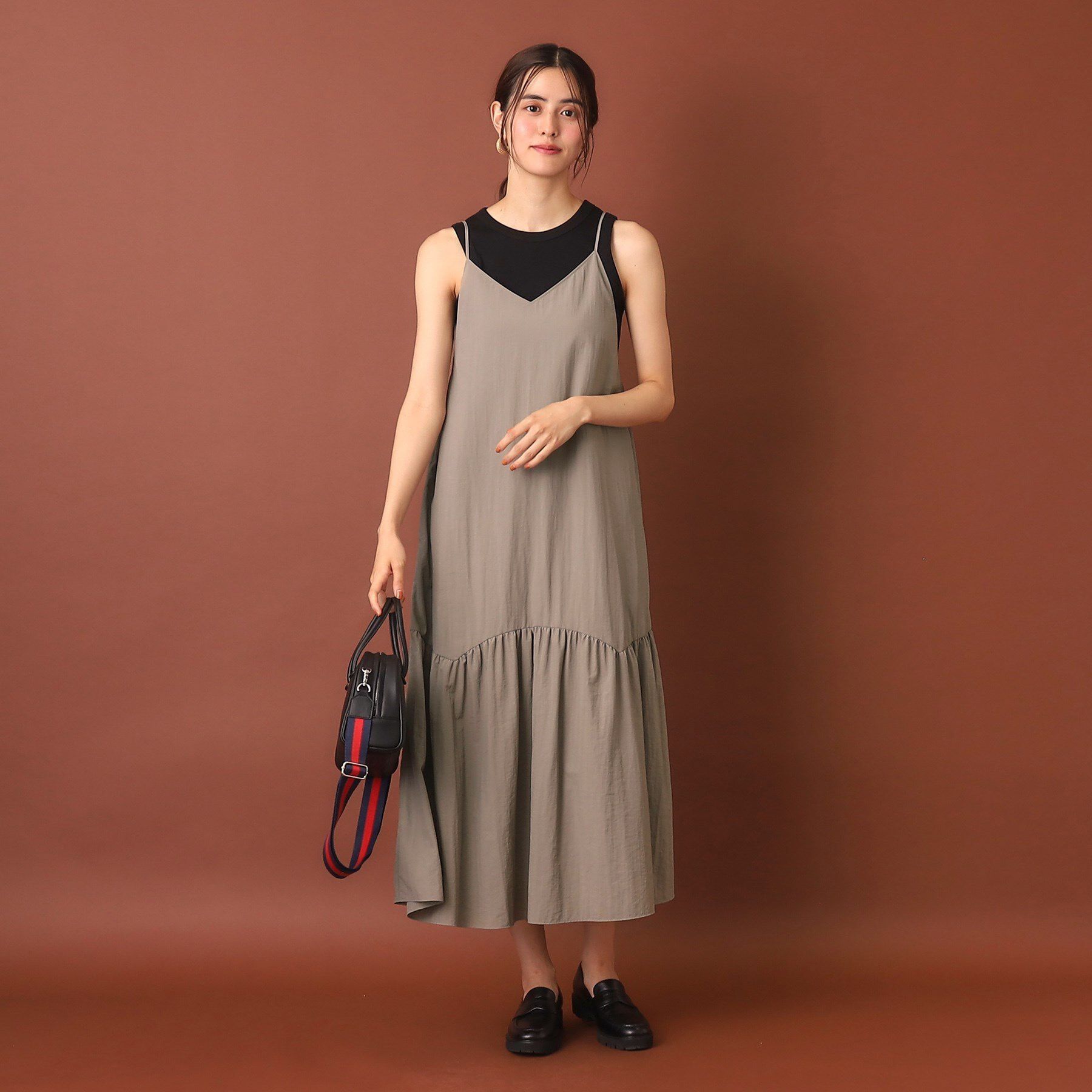 DRESSTERIOR「【接触冷感/撥水】タフタキャミワンピース」|ワンピース|